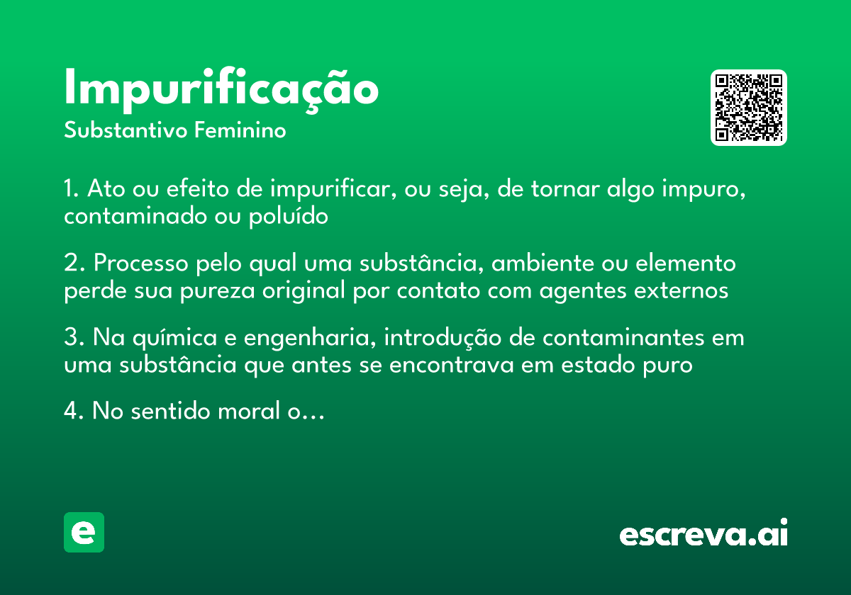 impurificação