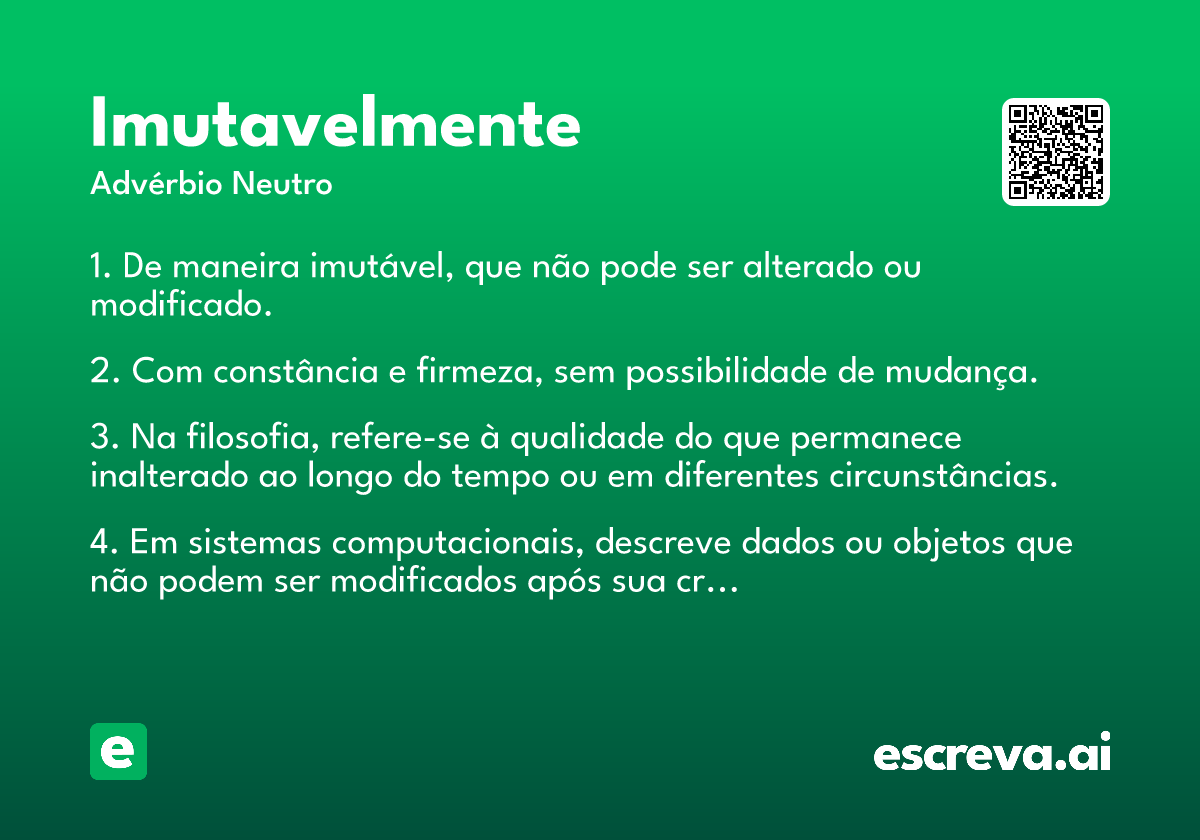 imutavelmente