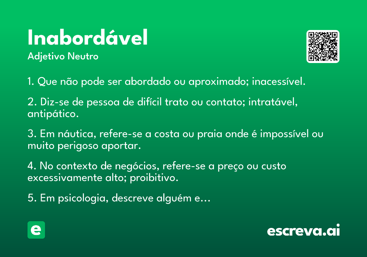 inabordável