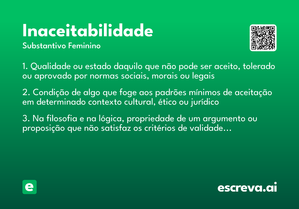 inaceitabilidade