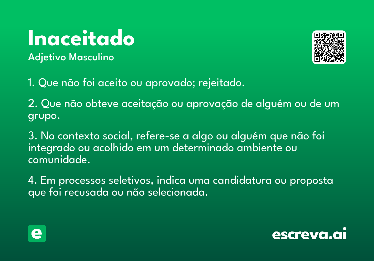 inaceitado