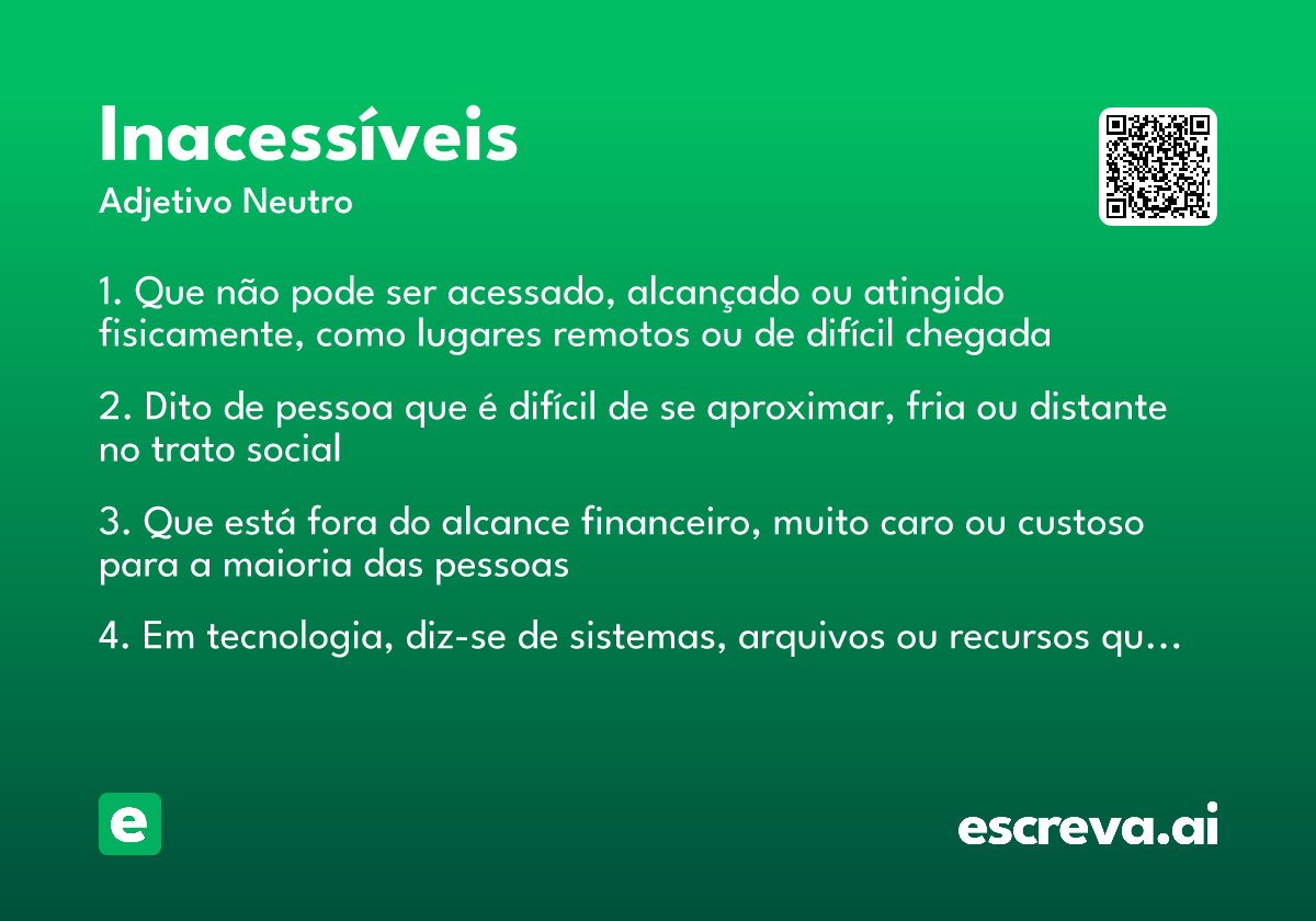 inacessíveis