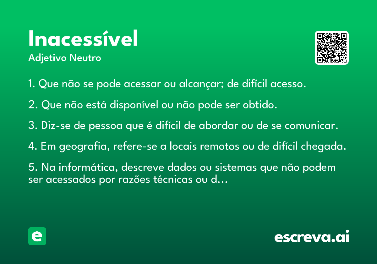 inacessível