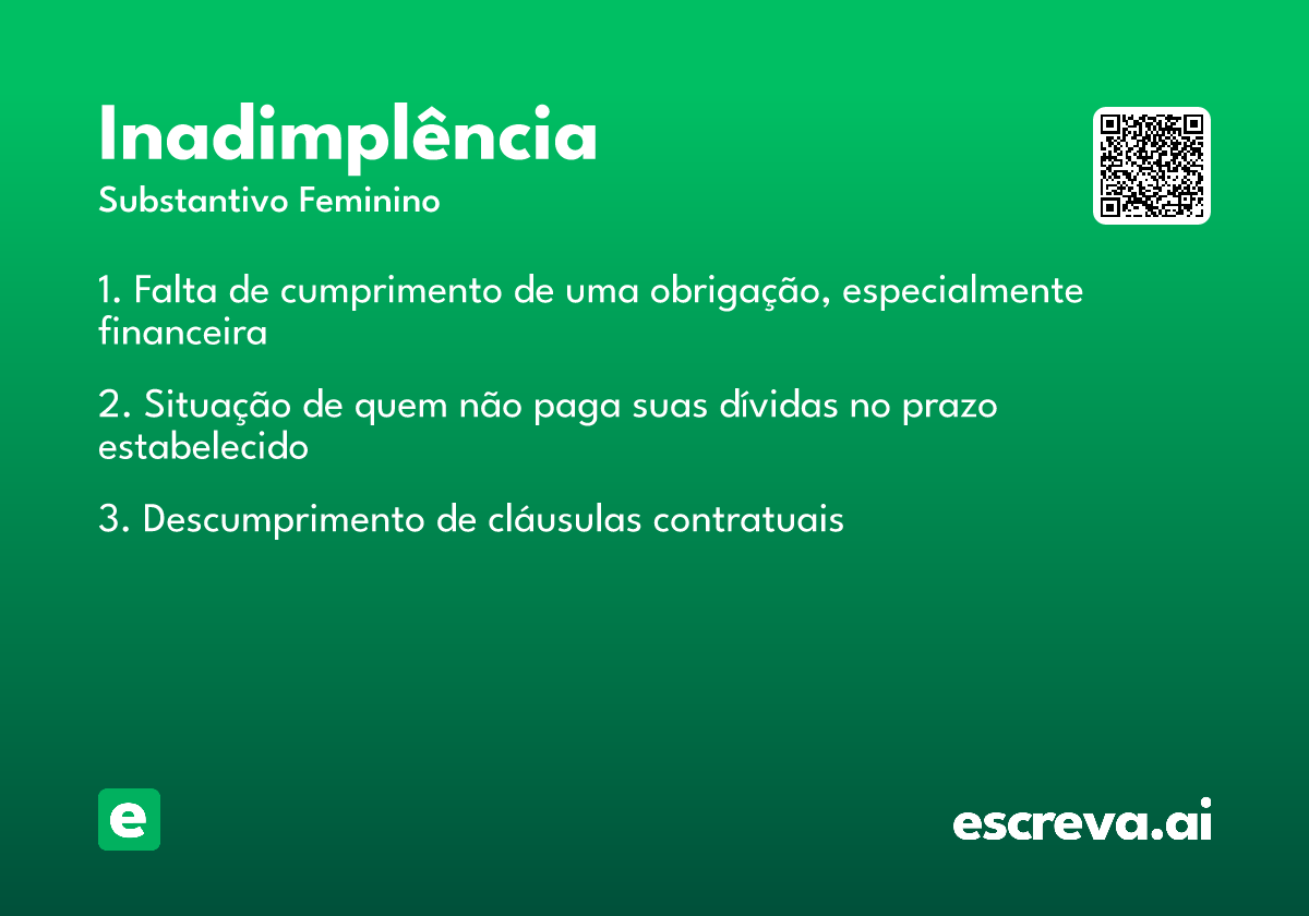 inadimplência