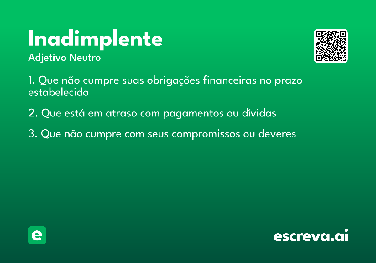 inadimplente