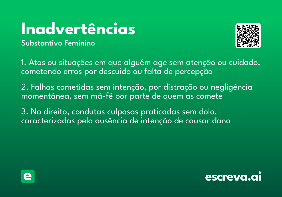 inadvertências