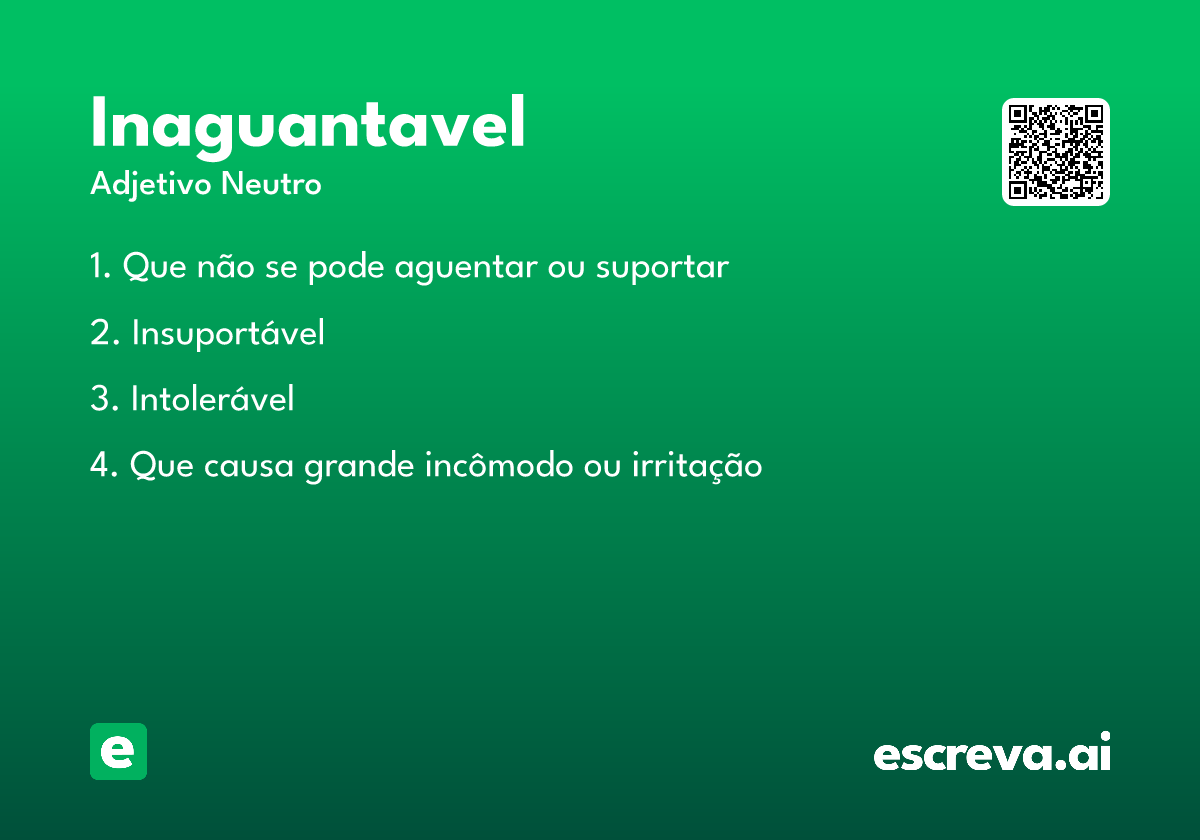 inaguantavel