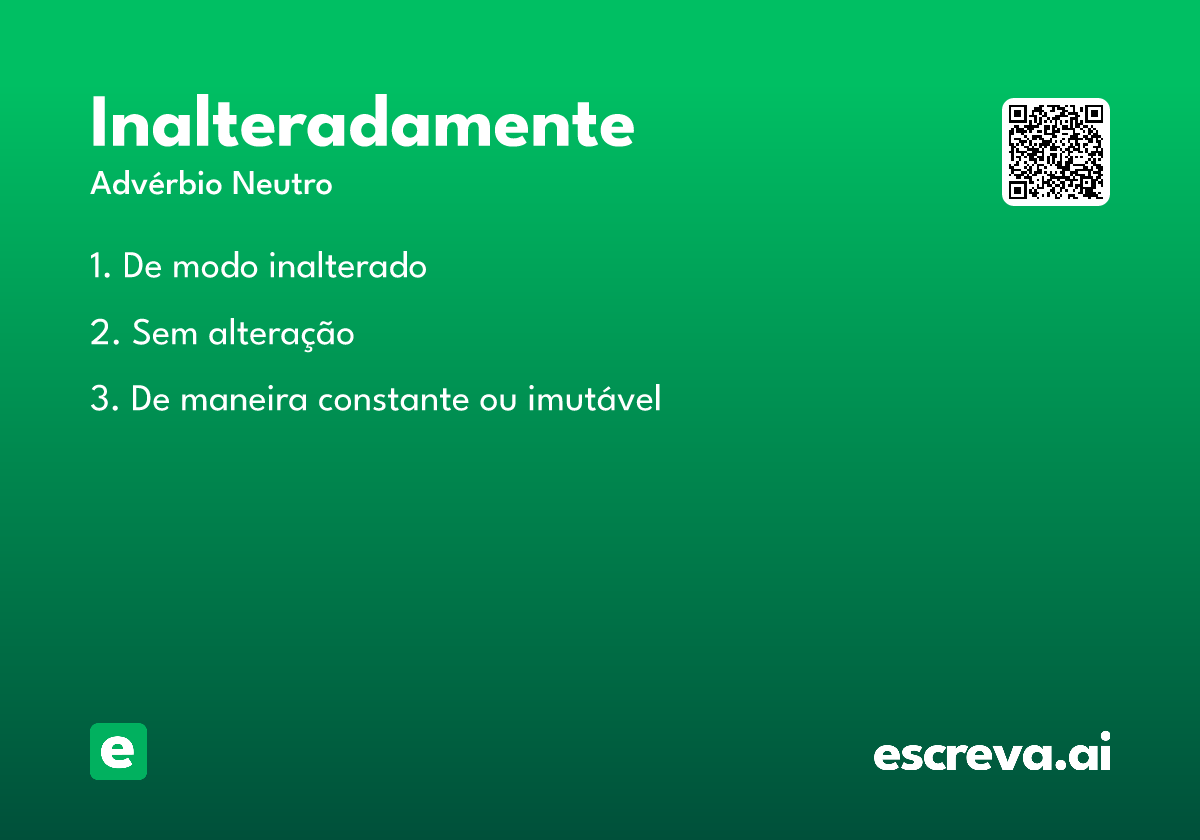 inalteradamente