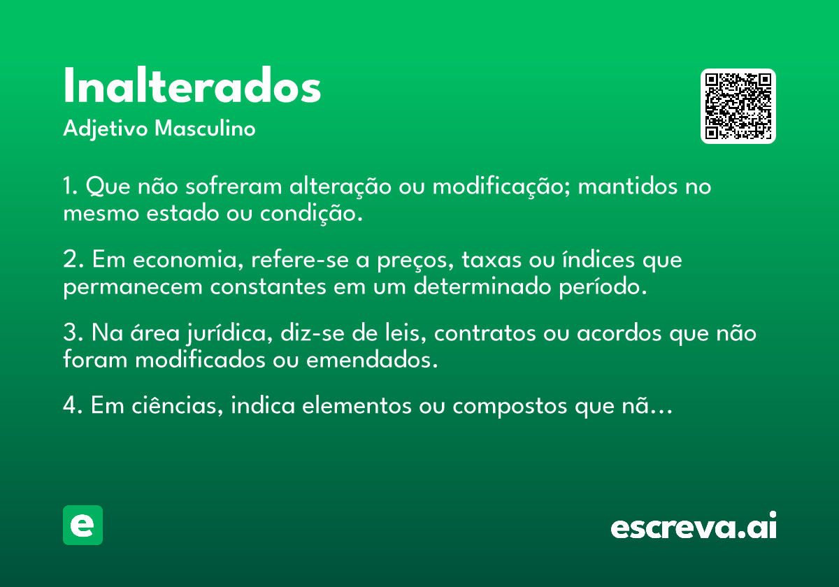 inalterados