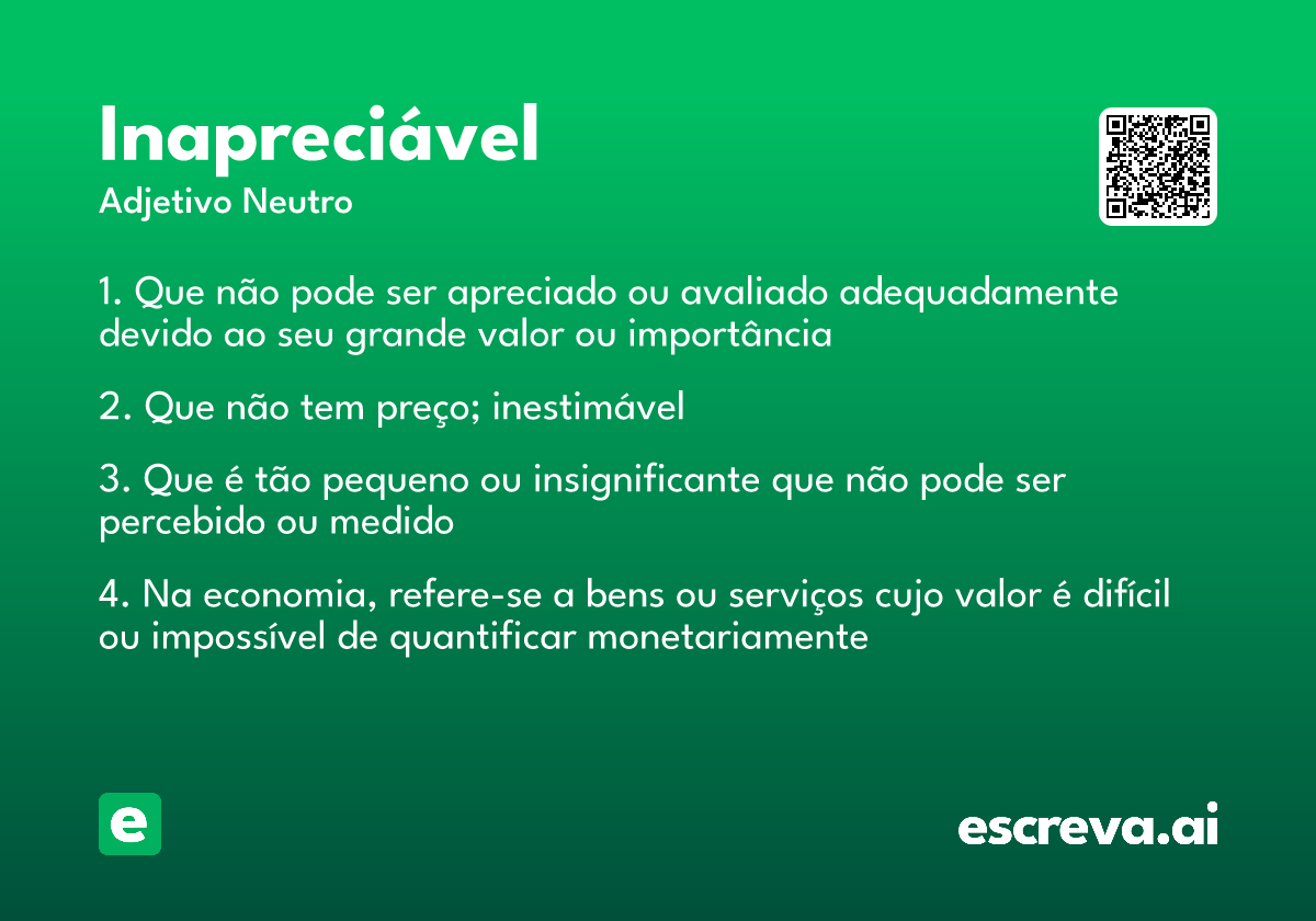 inapreciável