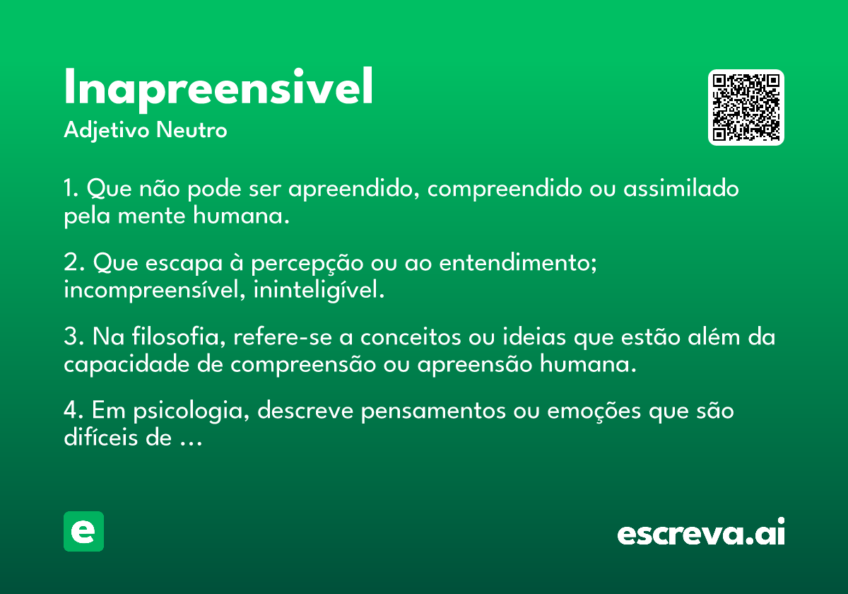 inapreensivel