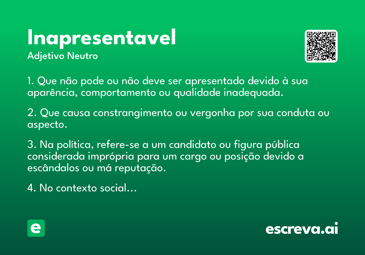 inapresentavel