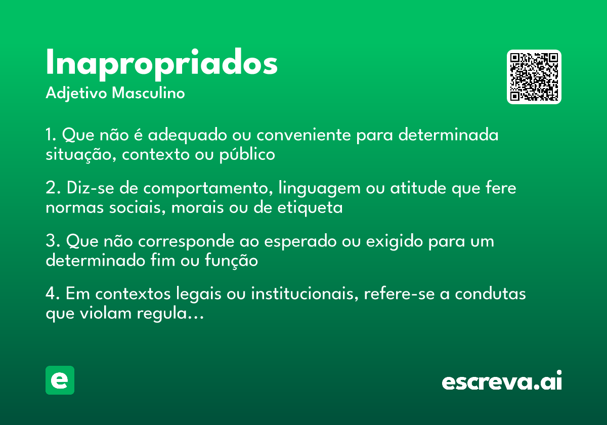 inapropriados