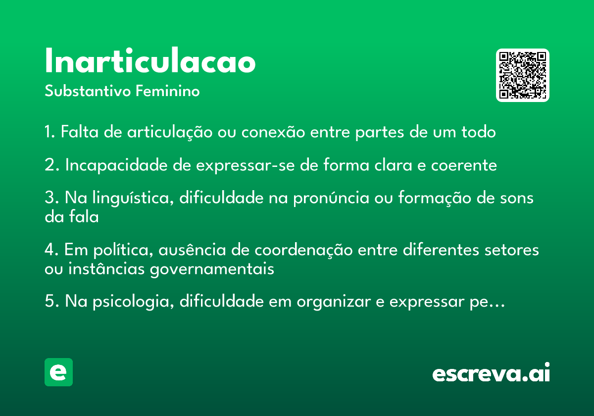 inarticulacao