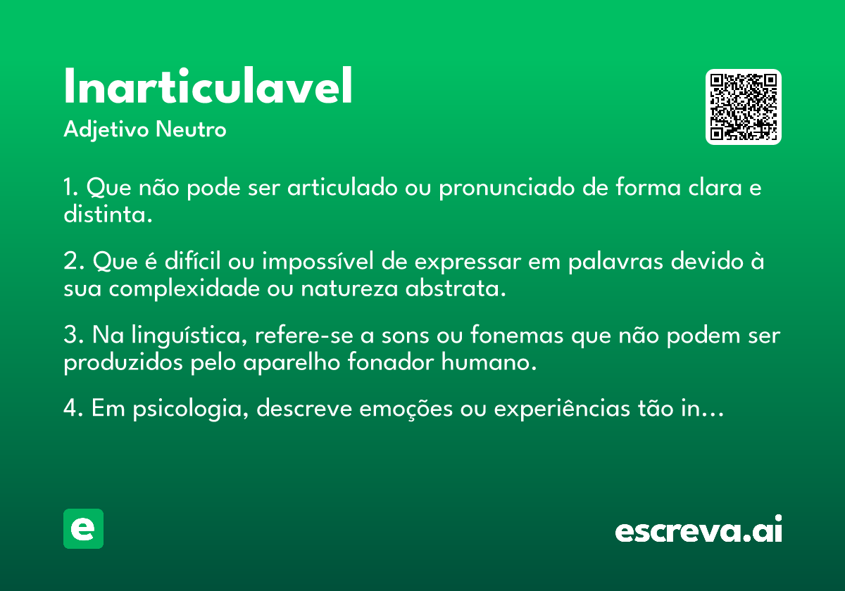 inarticulavel