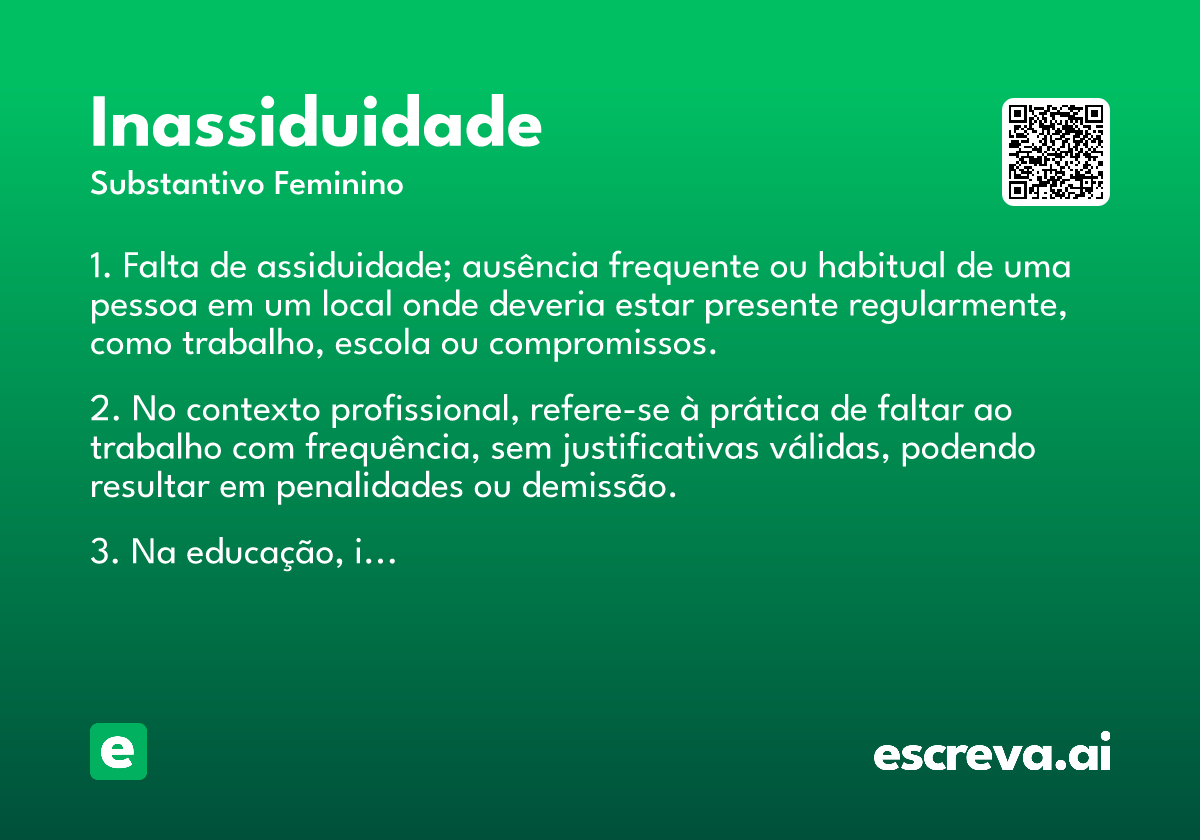 inassiduidade