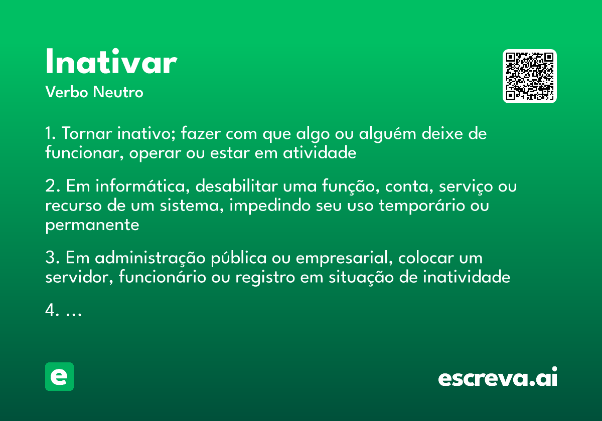 inativar