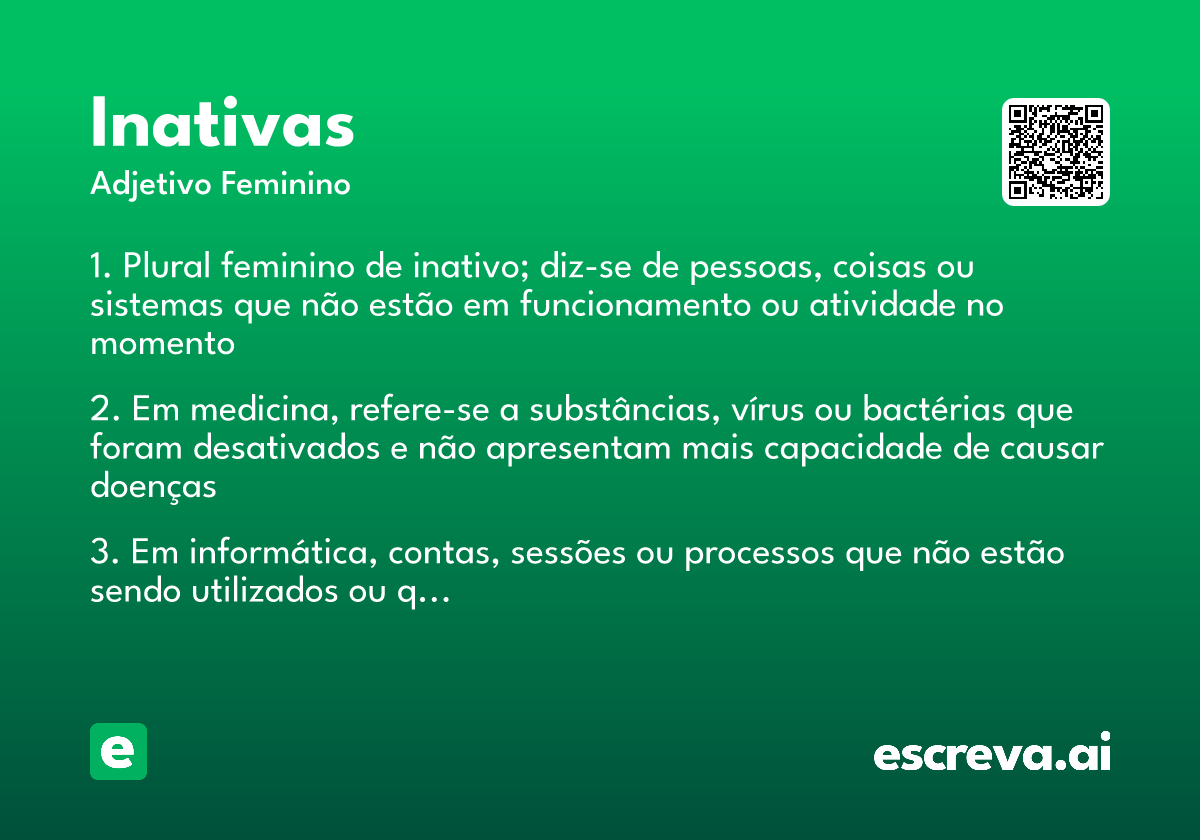inativas