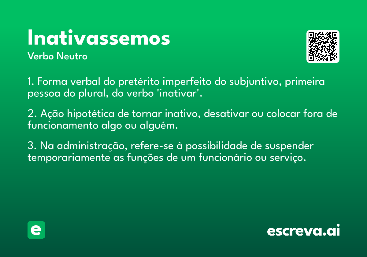 inativassemos