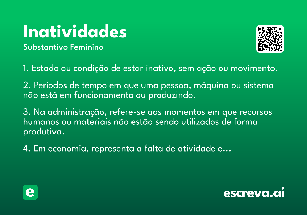 inatividades