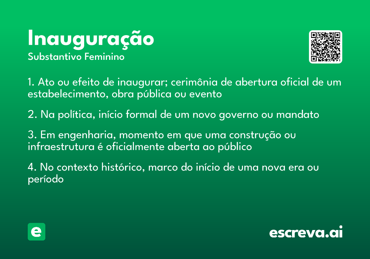 inauguração