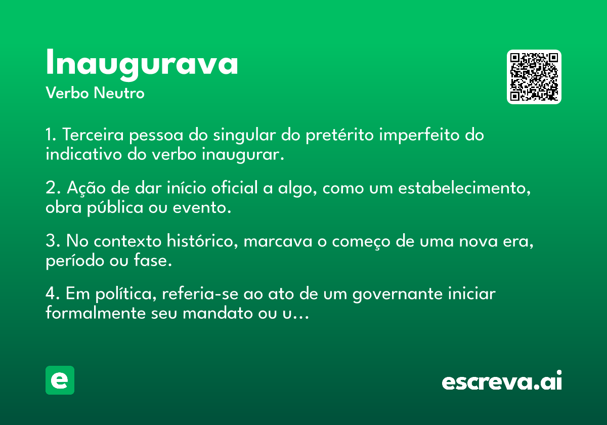 inaugurava