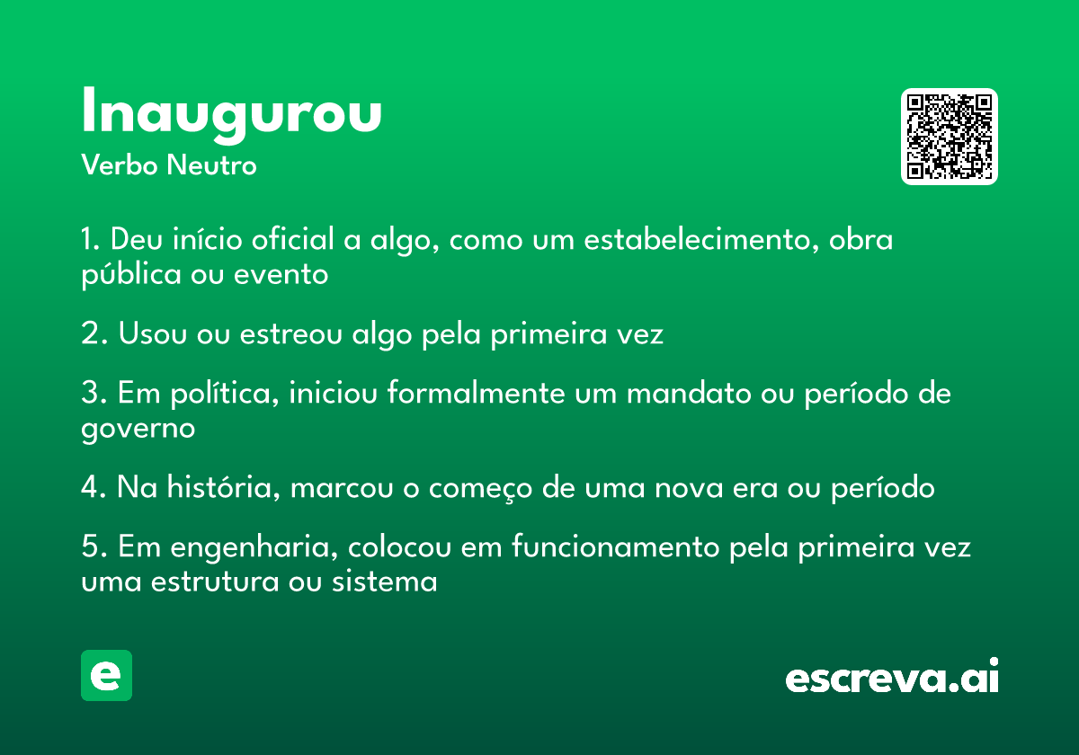 inaugurou