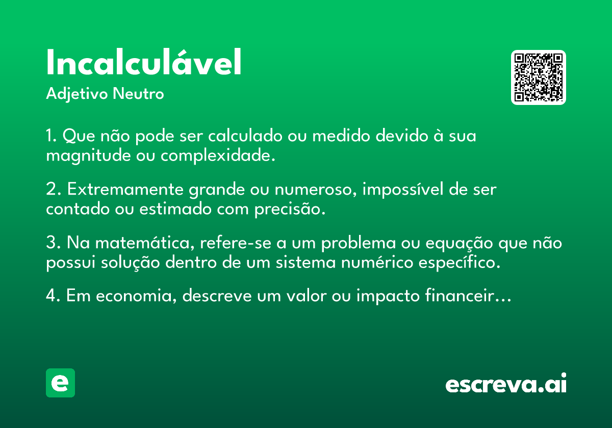 incalculável