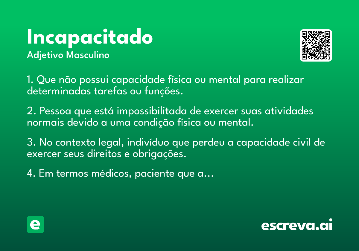 incapacitado