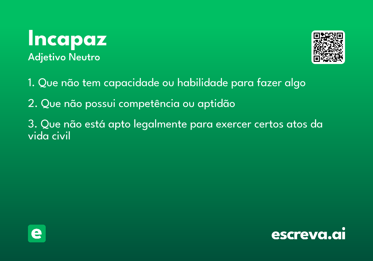 incapaz