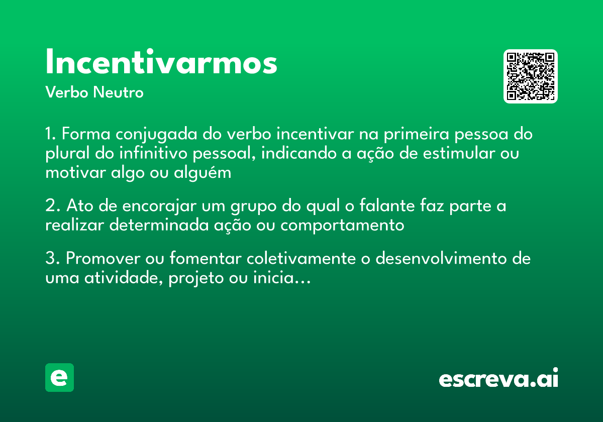incentivarmos