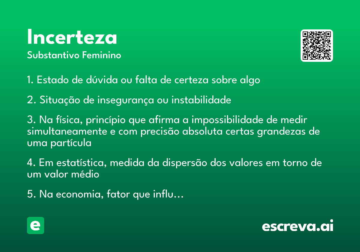 incerteza
