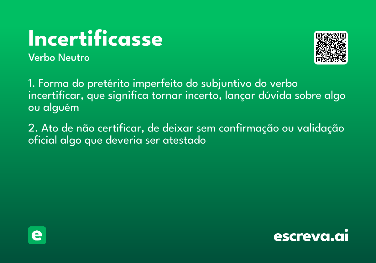 incertificasse