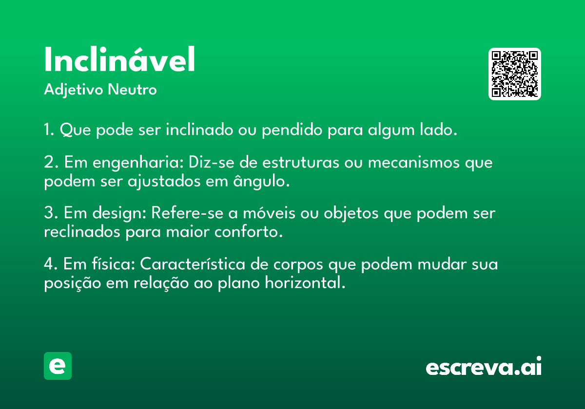 inclinável
