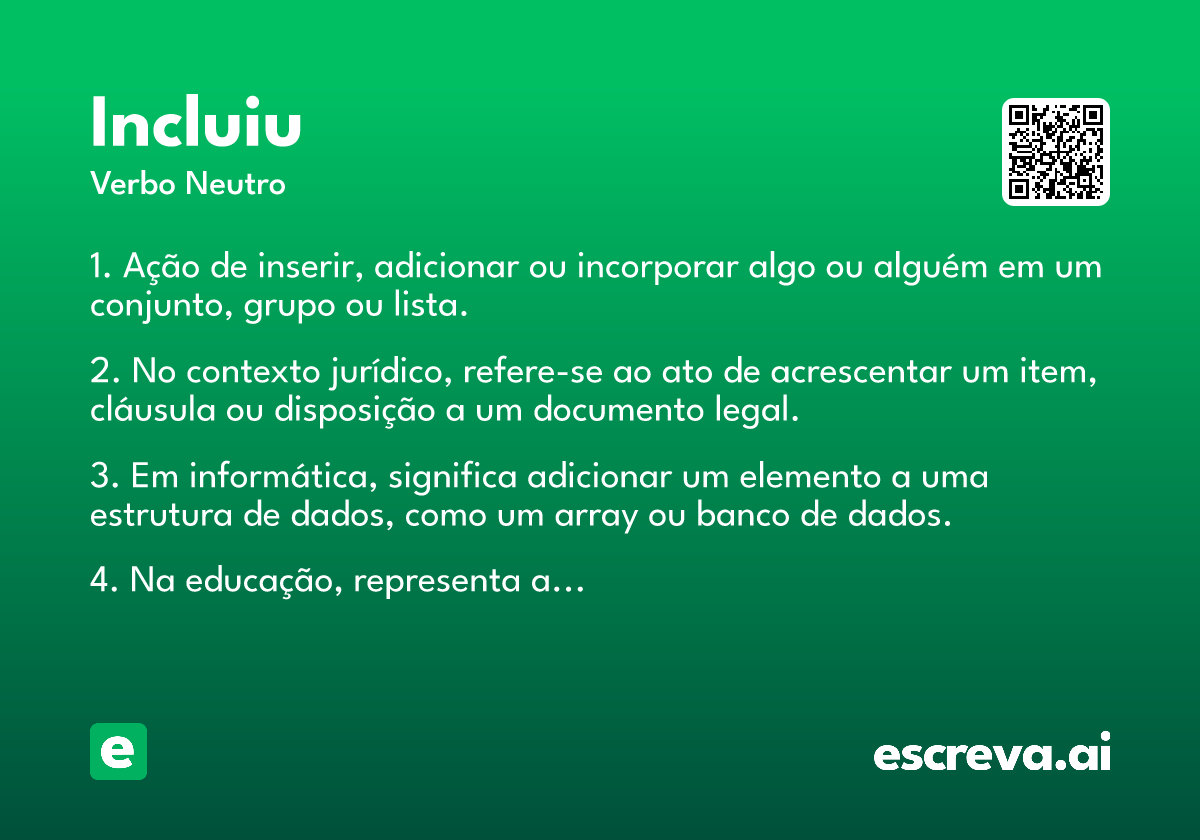 incluiu