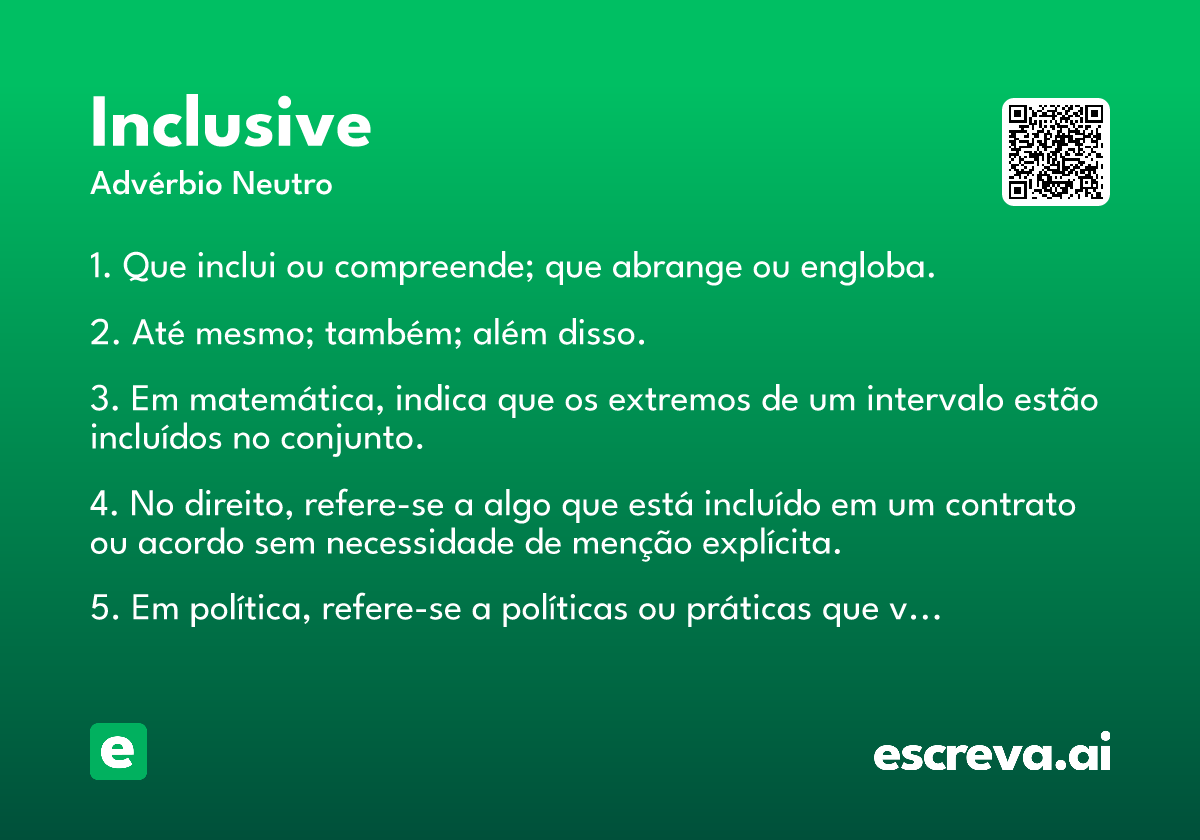 inclusive