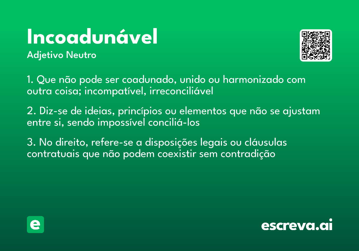 incoadunável