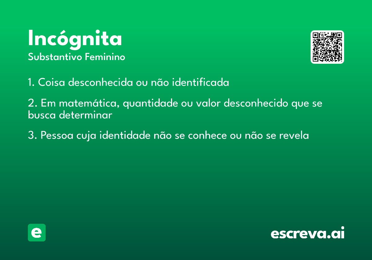 incógnita