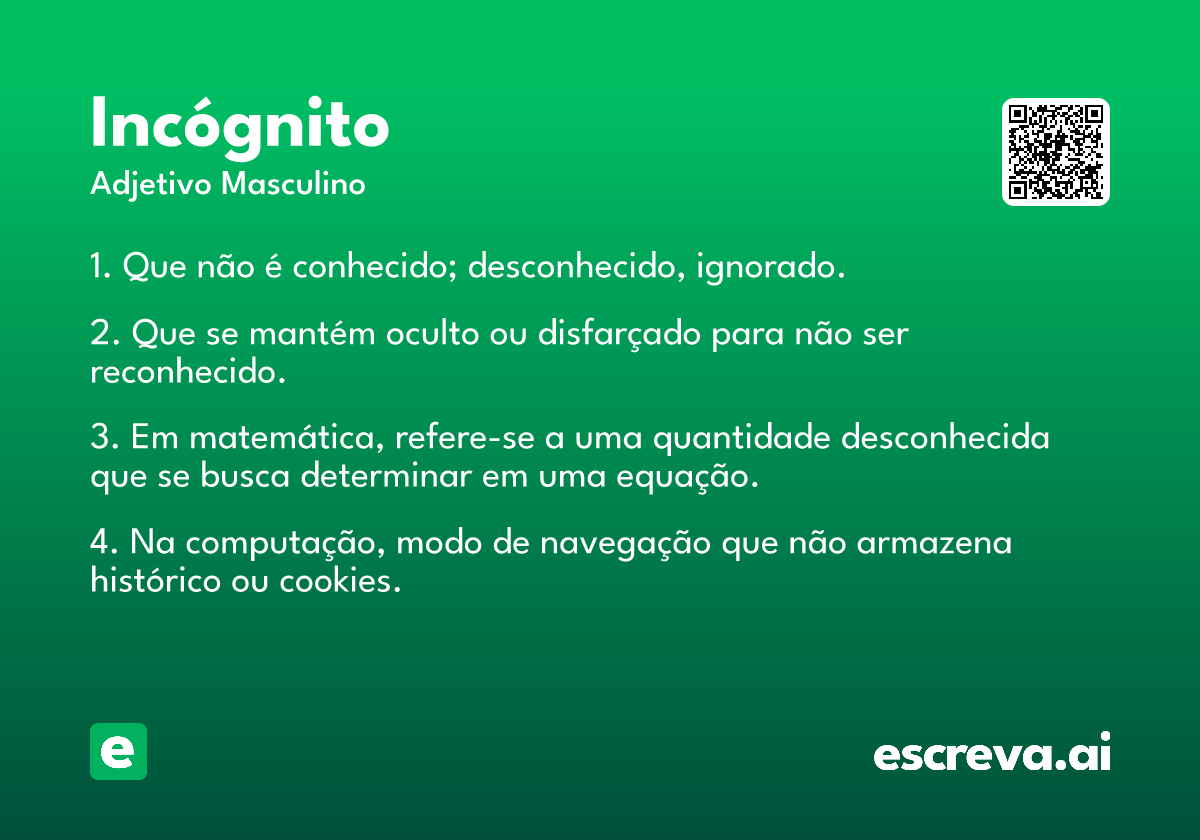 incógnito