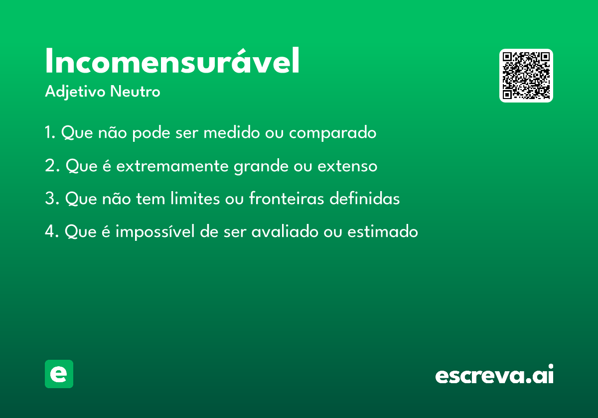 incomensurável