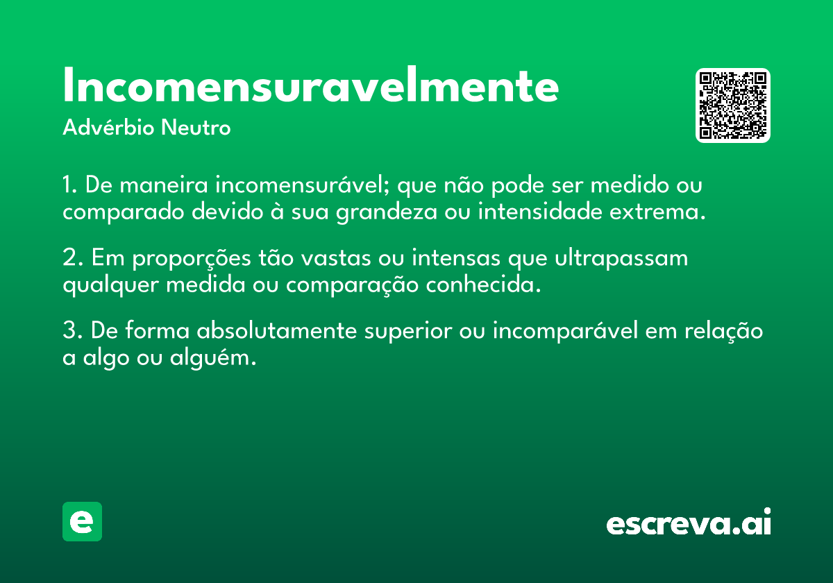 incomensuravelmente