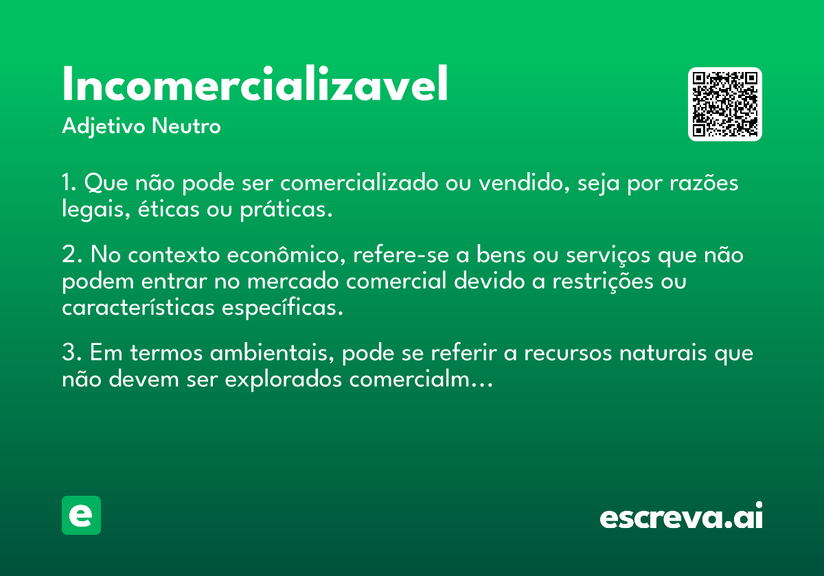 incomercializavel