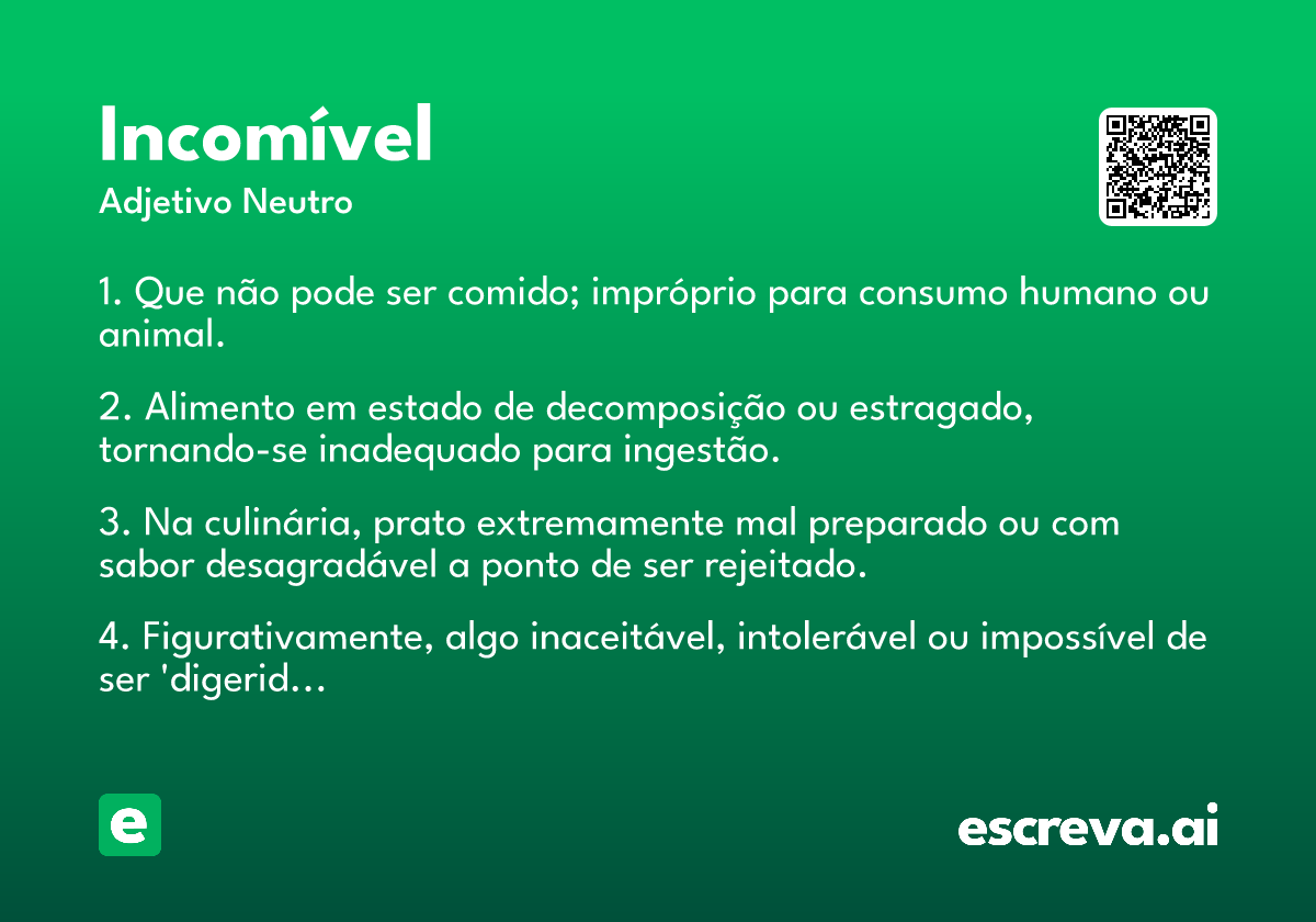 incomível
