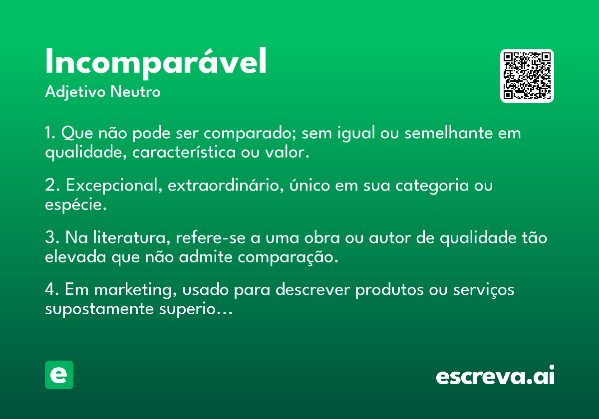 incomparável