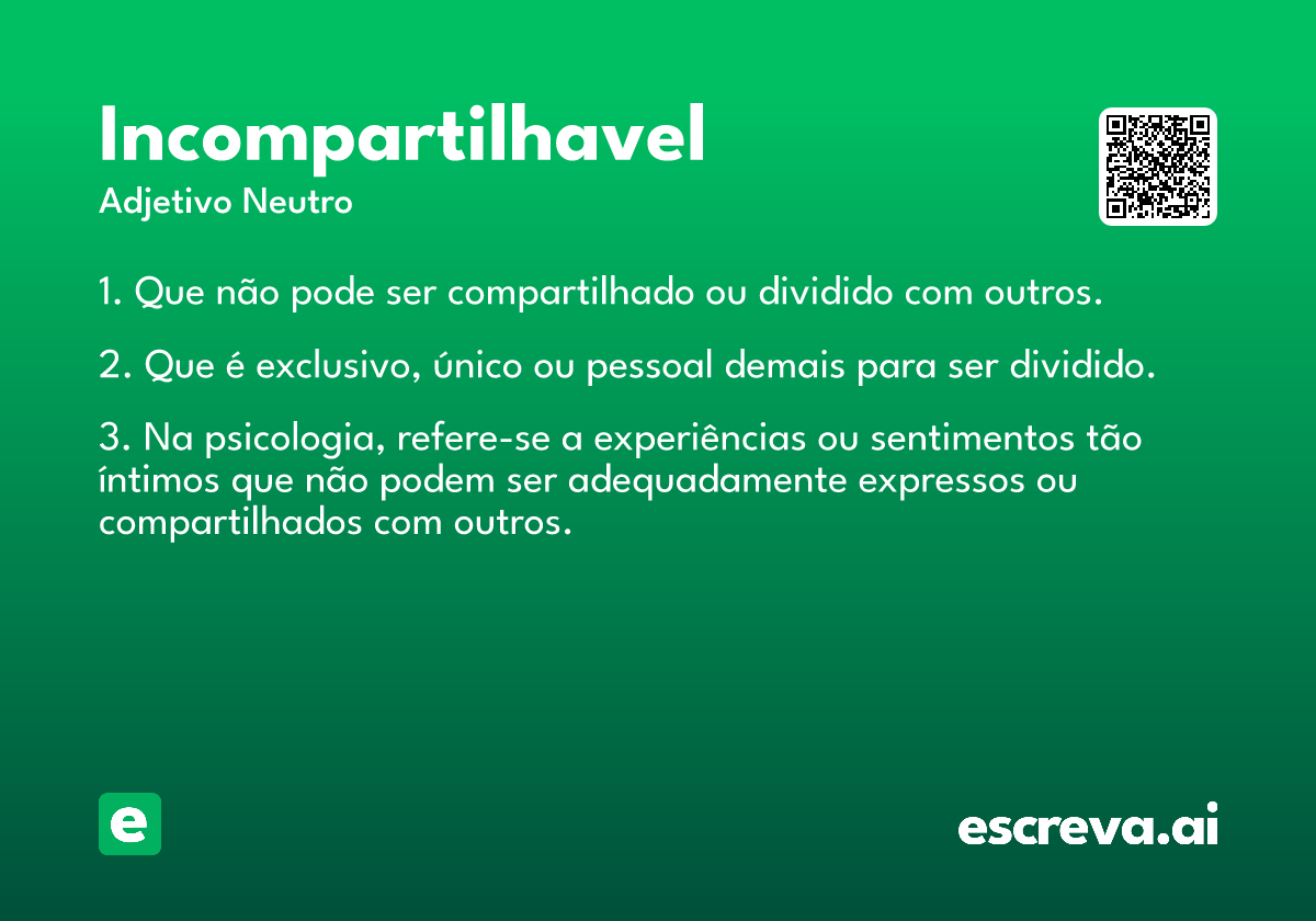 incompartilhavel