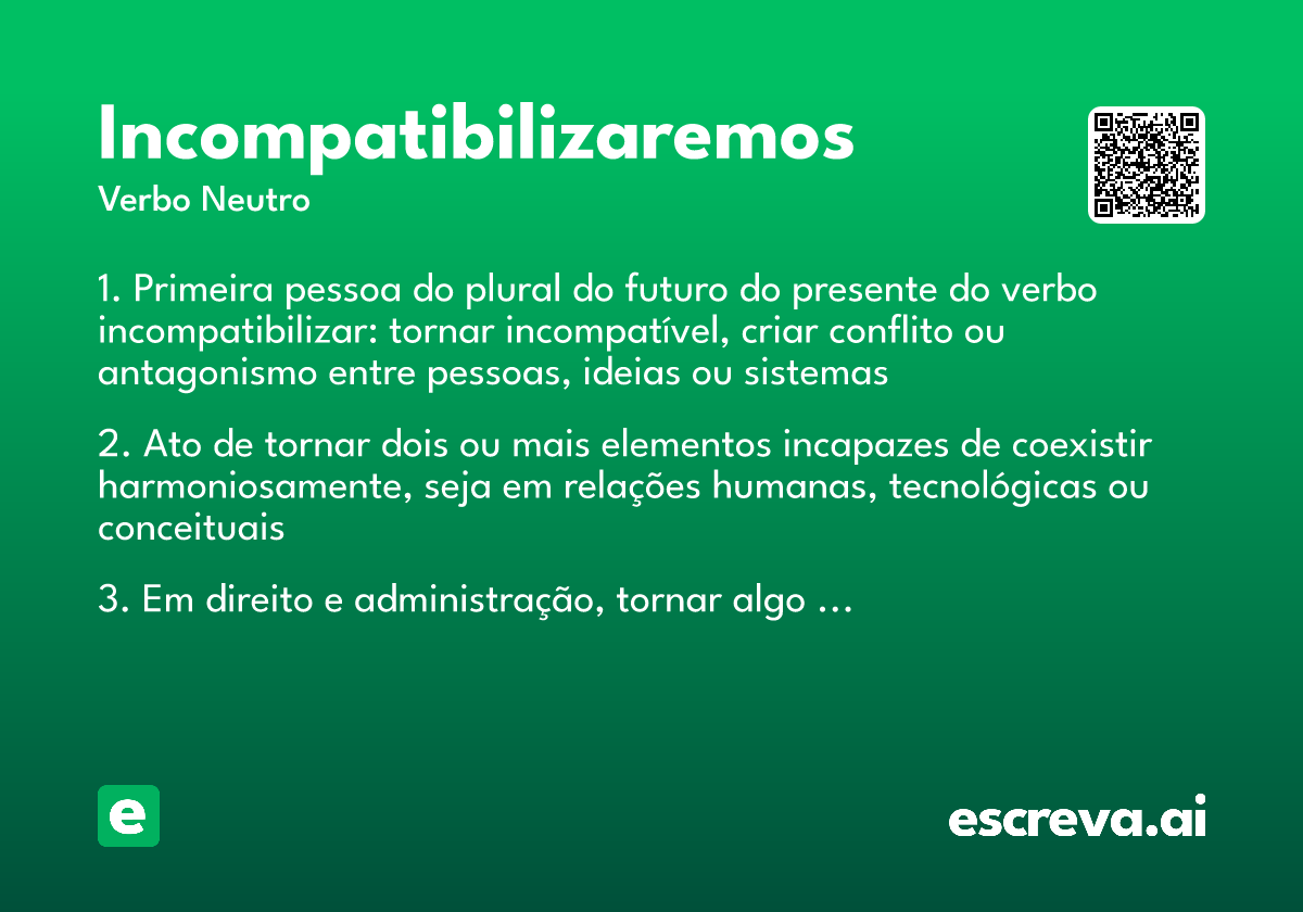 incompatibilizaremos