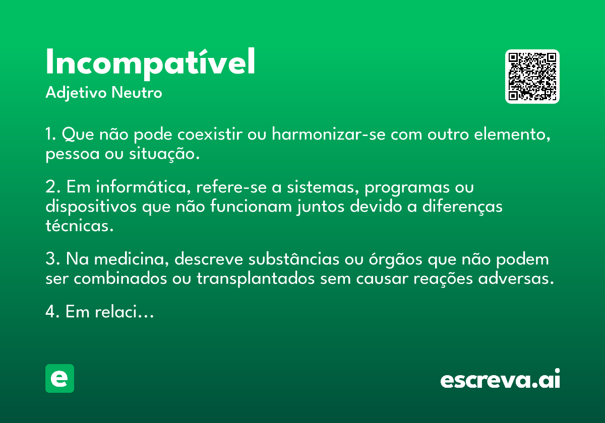 incompatível