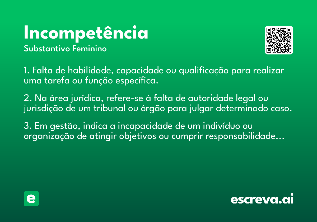 incompetência