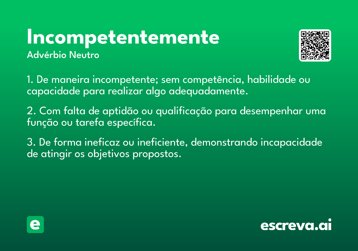 incompetentemente