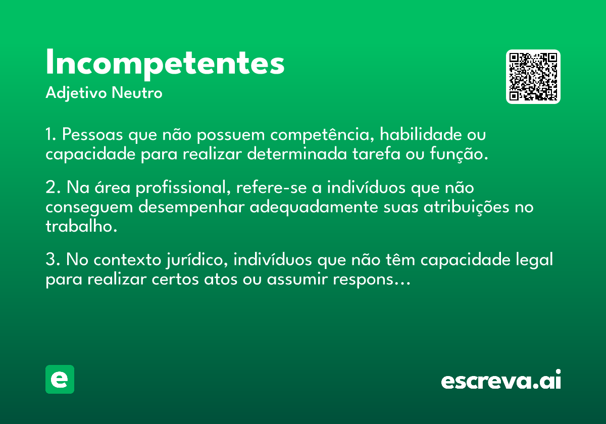 incompetentes